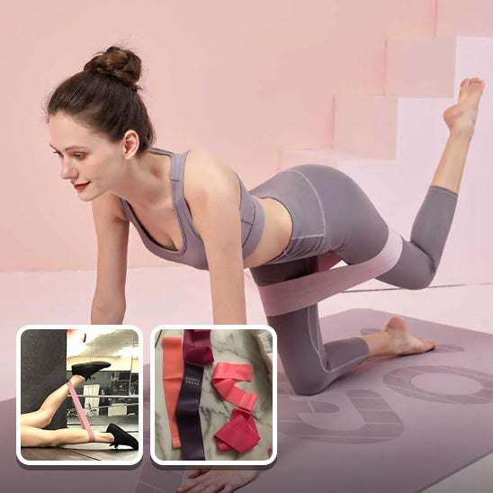 Ensemble de 5 Élastiques de musculation pour le yoga, Pilate, fitness & CrossFit