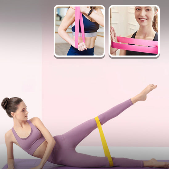 Ensemble de 5 Élastiques de musculation pour le yoga, Pilate, fitness & CrossFit