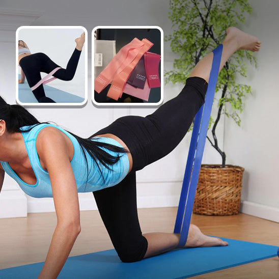 Ensemble de 5 Élastiques de musculation pour le yoga, Pilate, fitness & CrossFit