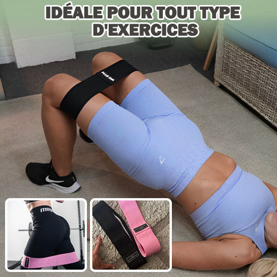 Bande élastique de fitness pour musculation des jambes & fessiers